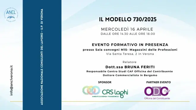 IL MODELLO 730/2025 - ANCL VERONA